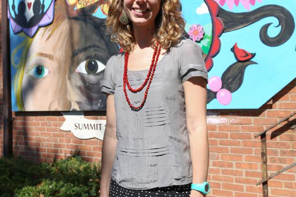 Allison Paul, MA student in Art Education, at work in the community