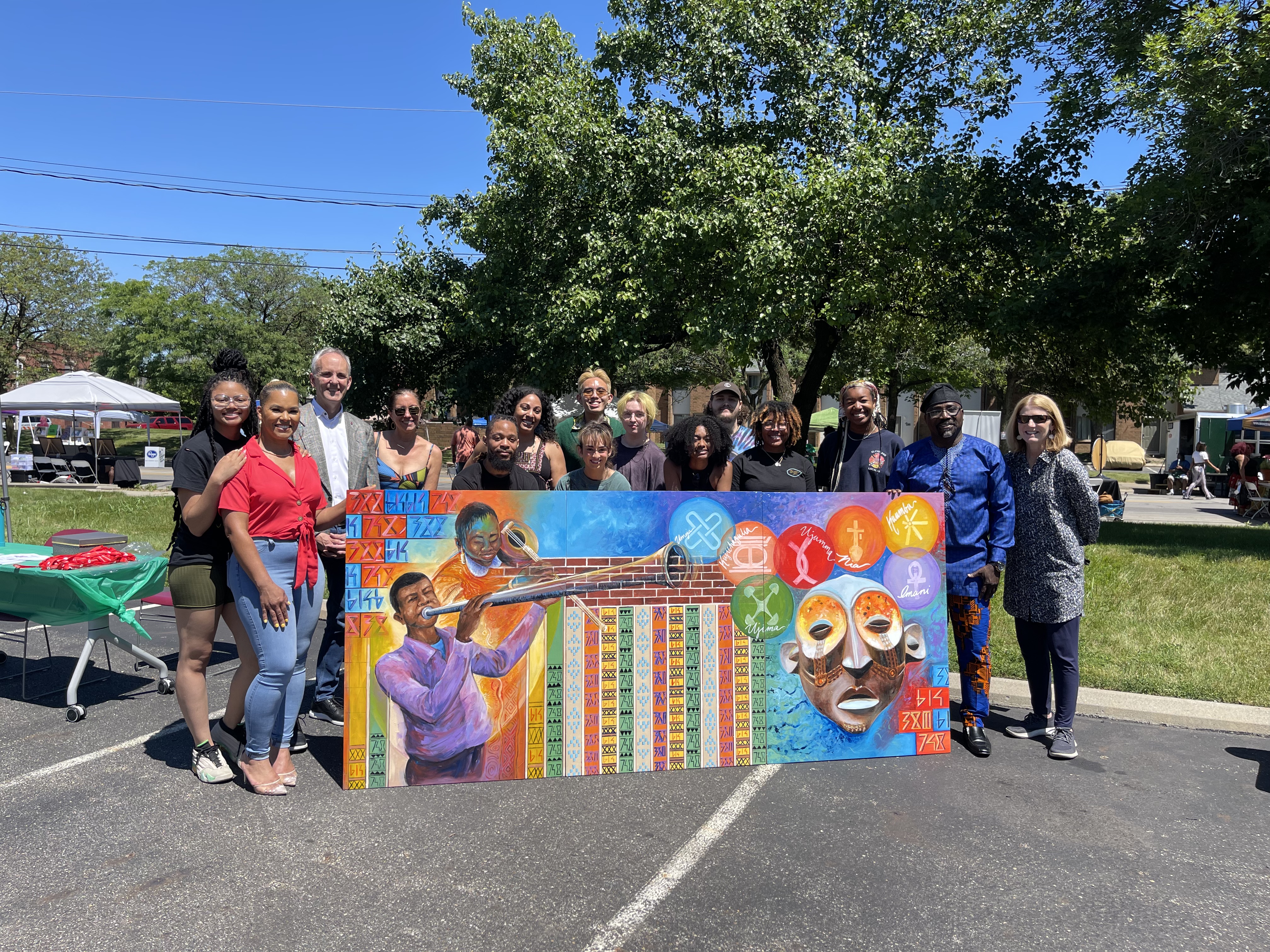 Community members and participants gather in historic Bronzeville for “Juneteenth on the Ave.”