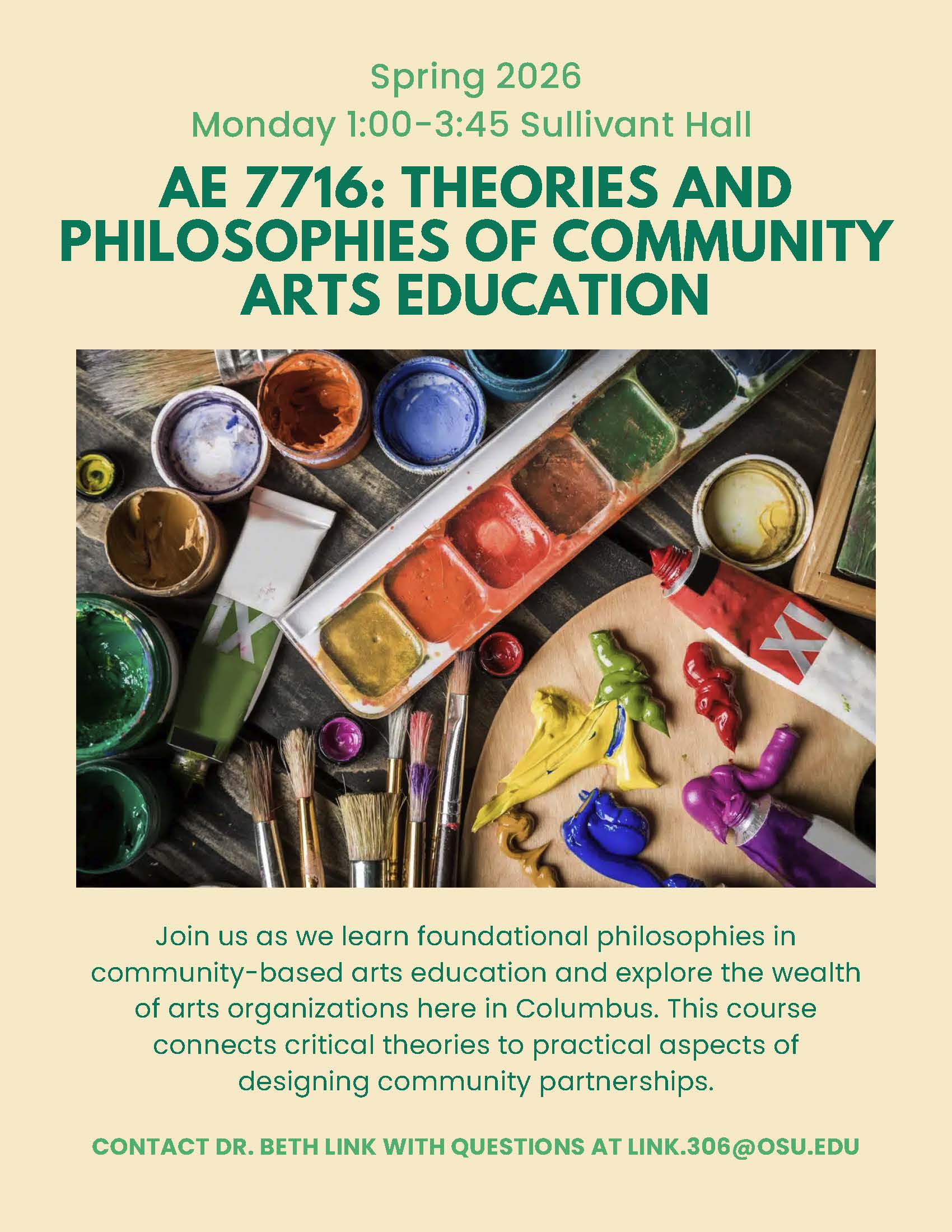 Informational flyer for course