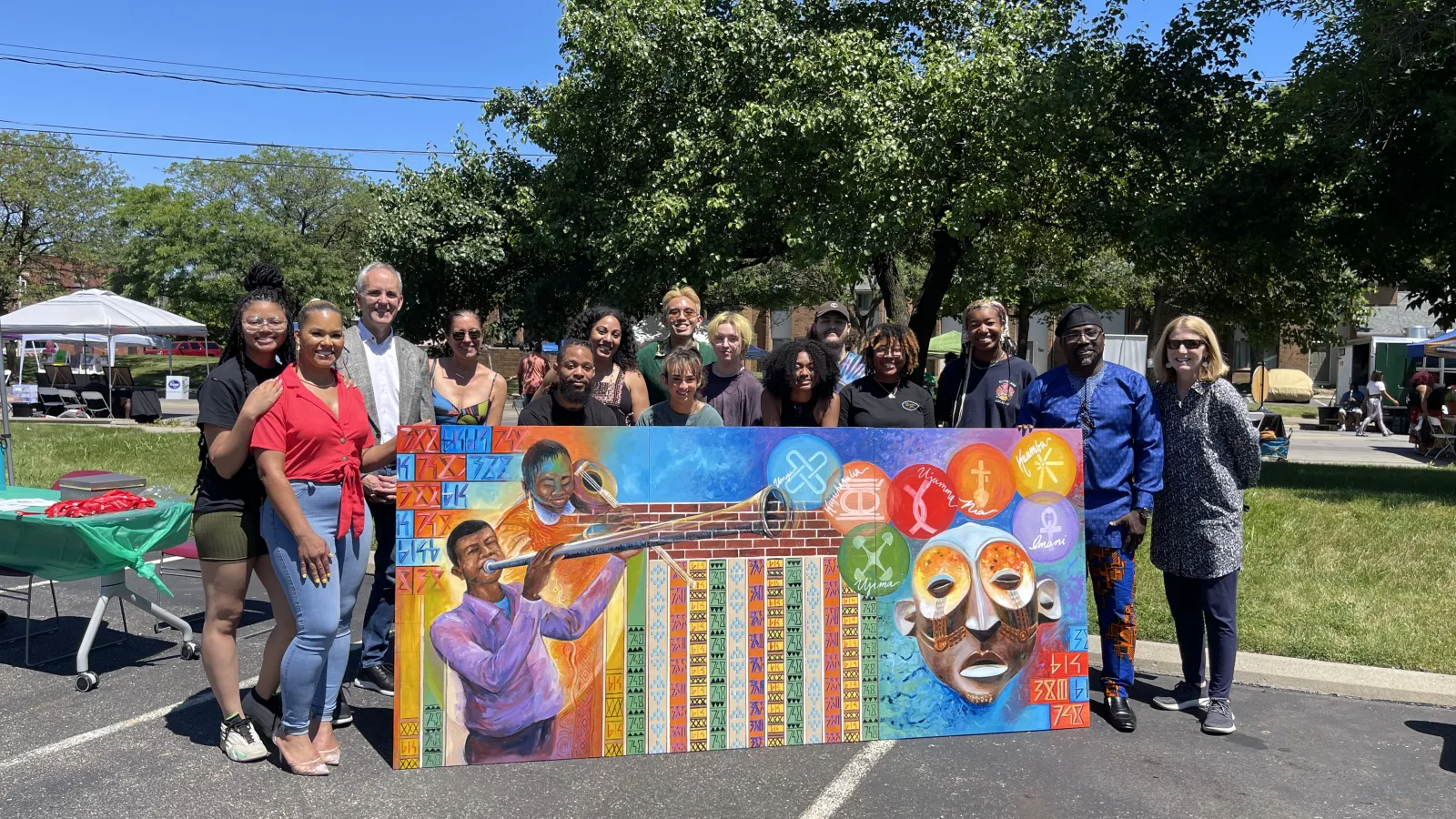Community members and participants gather in historic Bronzeville for “Juneteenth on the Ave.”