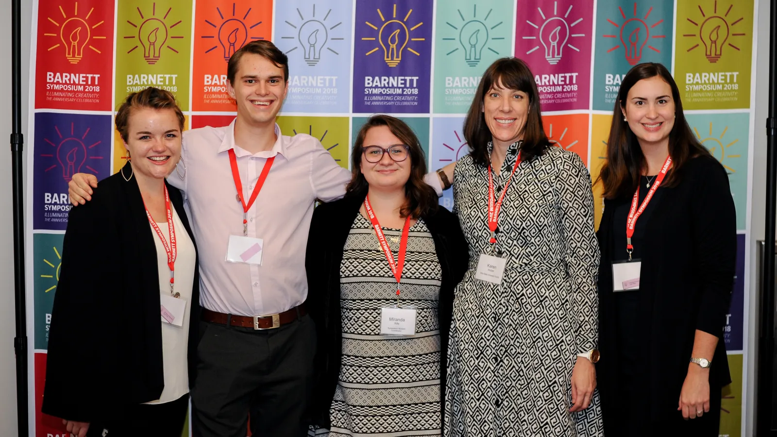 2018 Barnett Symposium student interns with Dr. Hutzel