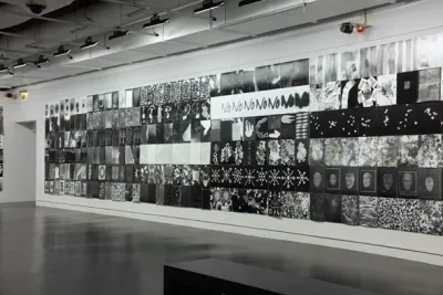 [6.Dust:Plates of the Present on view at the Pompidou Center Oct 2020 - March 2021; my series is toward the middle 4th row down]