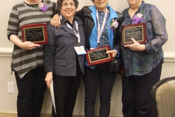 Dr. Smith-Shank with fellow award recipients Enid Zimmerman, Mary Stockrocki, and Marjorie Manifold