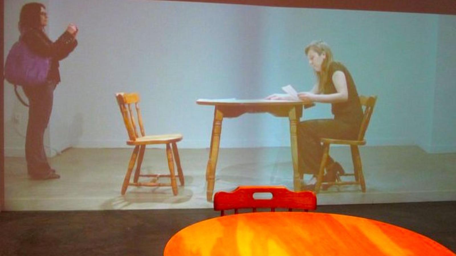 Art project scene from a video installation