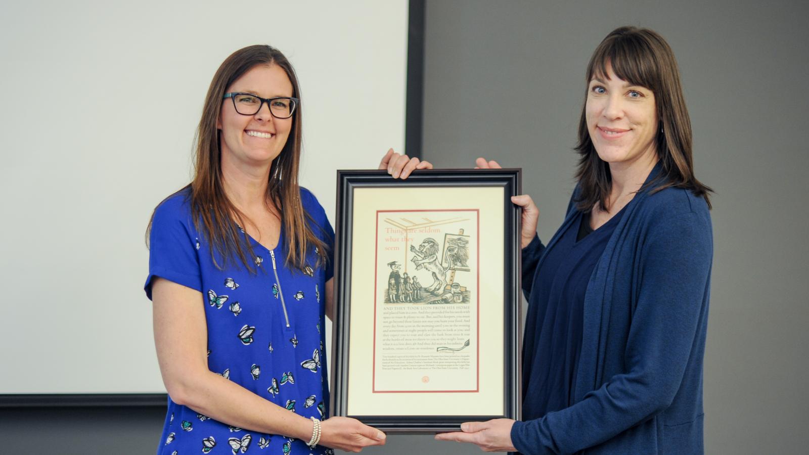 AAEP two-time alumna Dr. Amanda Alexander was honored at the 2018 Barkan and Marantz Award Ceremony for her research